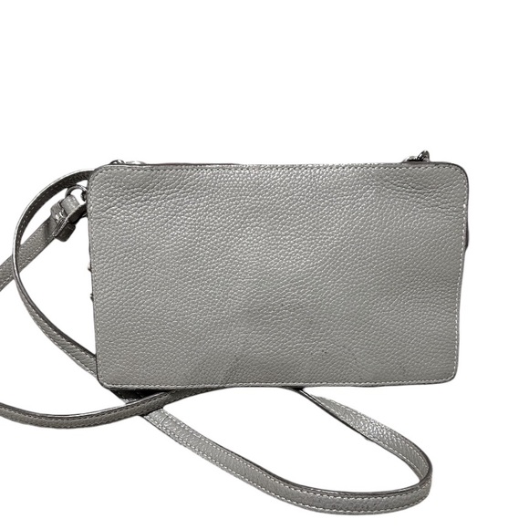 Coach Noa Pop-Up Messenger Crossbody Bag In Gray Pebbled Leather - Picture 2 of 7